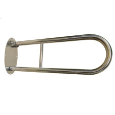 Поручень настінний відкидний з овальним фланцем, Ø 32мм - 700мм