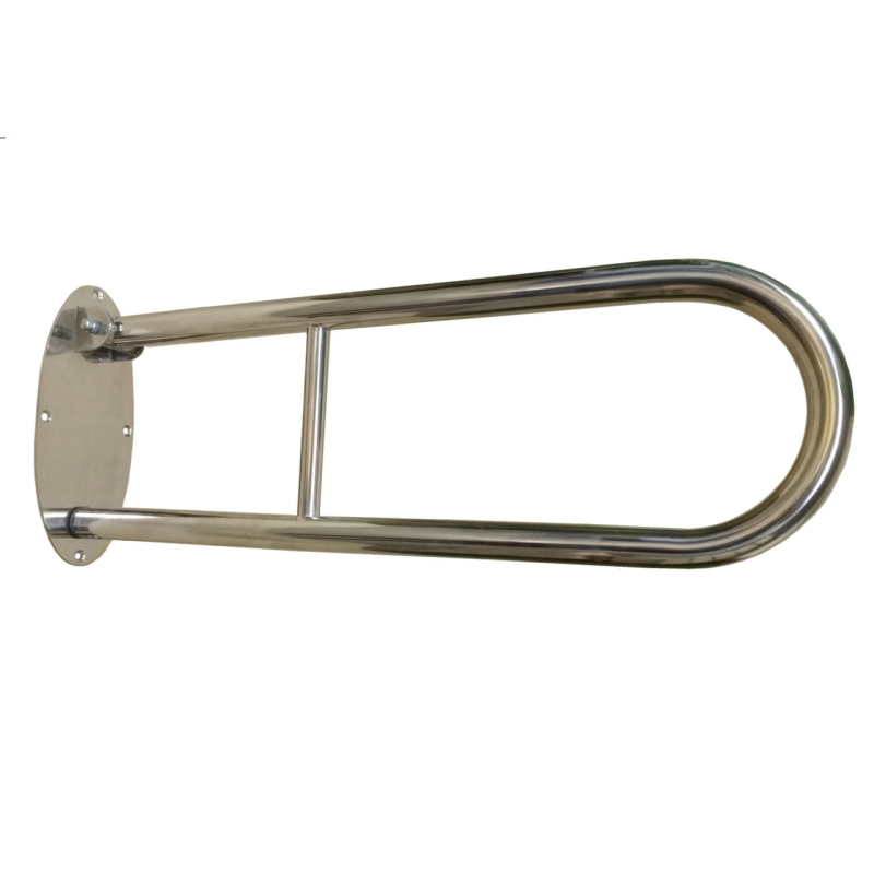 Поручень настінний відкидний з овальним фланцем, Ø 32мм - 700мм Поручень настінний відкидний з овальним фланцем, Ø 32мм - 700мм