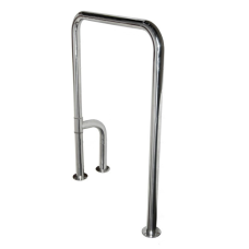 Поручень для підлоги в туалет П-подібний з поворотною ніжкою 360 °, Ø 32мм - 800х700мм
