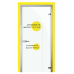 Контрастна жовта стрічка для маркування дверей