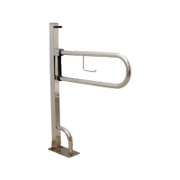  PSU-01b Поручень для підлоги відкидний з тримачем туалетного паперу, можливо додати кріплення в стіну, Ø 32мм - 1000х700мм