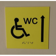 Таблички шрифтом Брайля “WC“