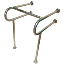 Поручень для умивальника посиленний “стіна-підлога“, виготовляється під розмір мийки Ø 32мм - 700х600х900мм