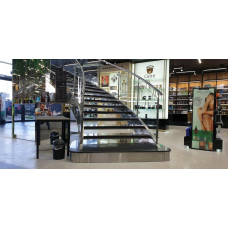 Перила зі склом з нержавіючої сталі