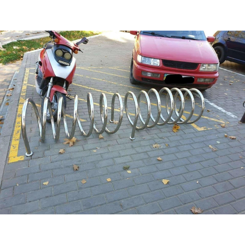 Велопарковка спіральна з нержавіючої сталі Велопарковка спіральна з нержавіючої сталі