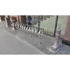 Велопарковка спіральна з нержавіючої сталі