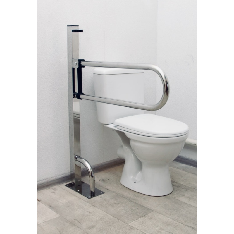 Поручень для підлоги відкидний, можливо додати кріплення в стіну, Ø 32мм - 1000х700мм