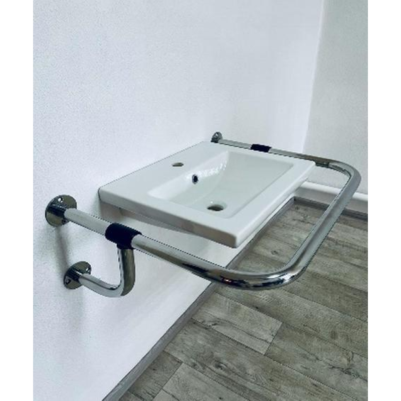 Поручень для мийки “стіна-стіна“ для людей з інвалідністю, Ø 32мм - 530х710мм Поручень для мийки “стіна-стіна“ для людей з інвалідністю, Ø 32мм - 530х710мм