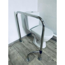 Поручень в туалет П-подібний з поворотною ніжкою 360° для людей з інвалідністю,Ø 32мм - 800х700мм